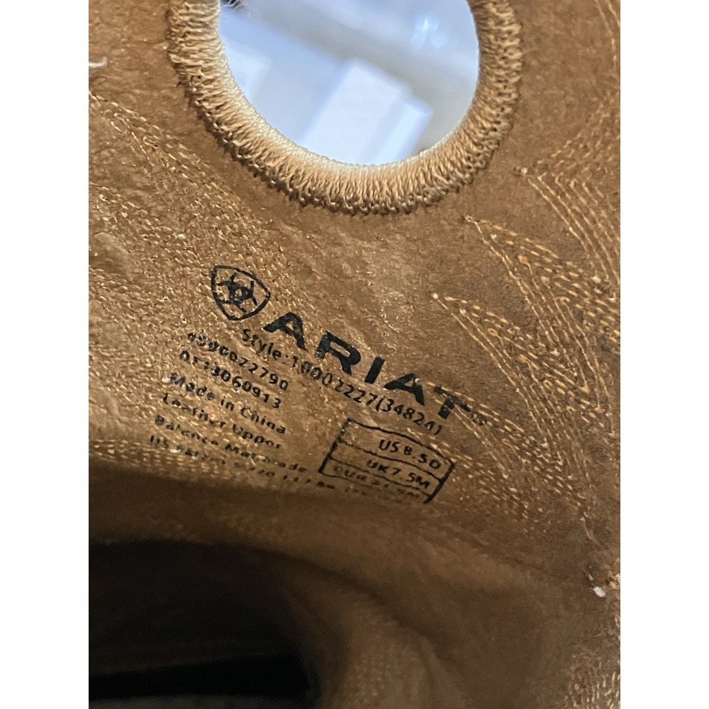 Ariat Heritage Roughstock Boots Western Cowboy Mens 8.5 D Brown Leather - Picture 11 of 11